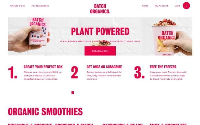 Batch-organics website preview