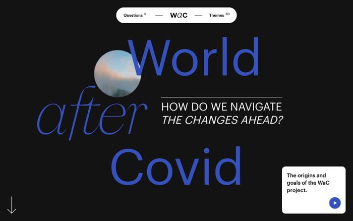 World After Covid website preview