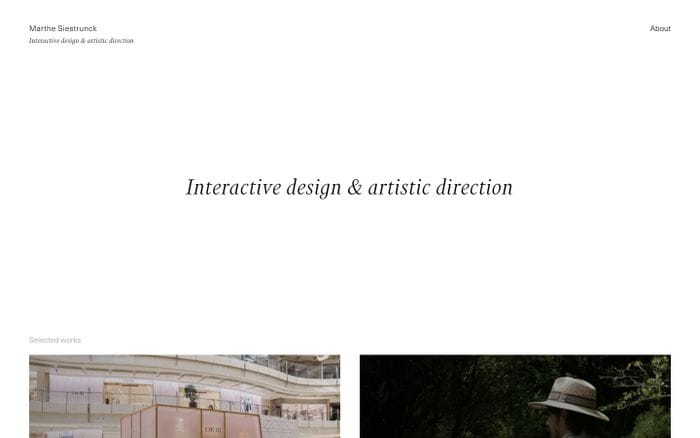 Marthe Siestrunck website preview