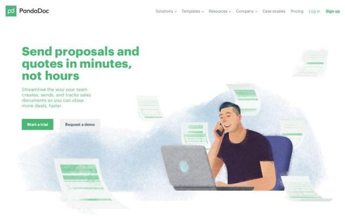 Pandadoc website preview