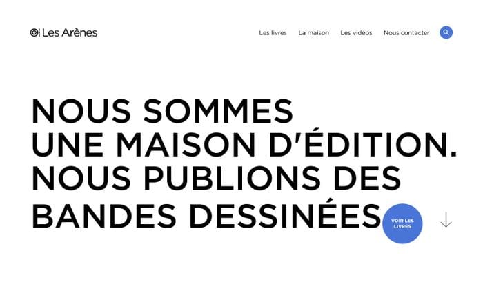 Éditions Les Arènes website preview