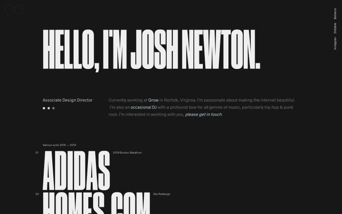 Josh Newton website preview