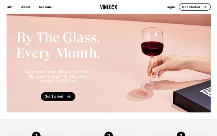 Getvinebox website preview