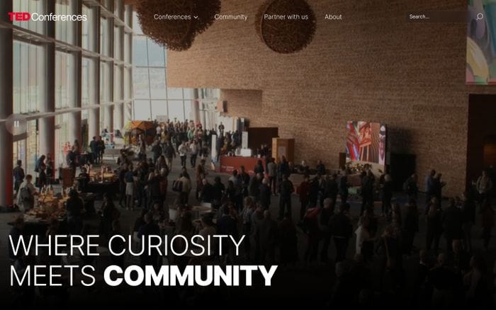 TED Conferences website preview