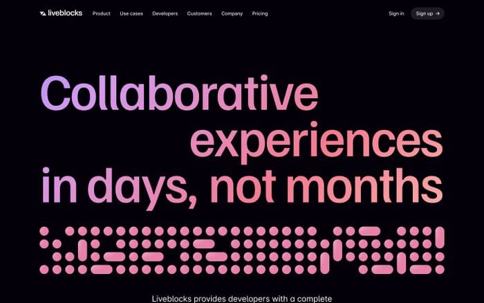 Liveblocks website preview