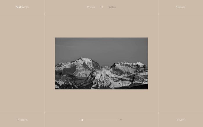 Peak'n Film website preview