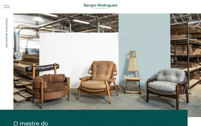 Home — Sergio Rodrigues Atelier website preview
