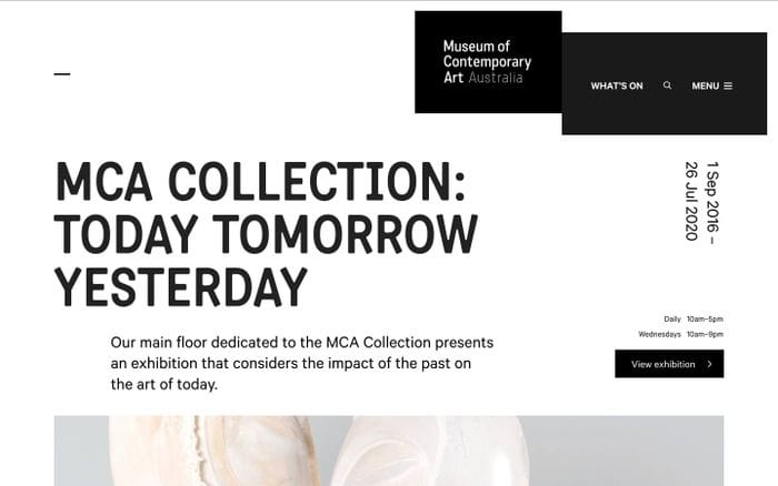 MCA Australia website preview