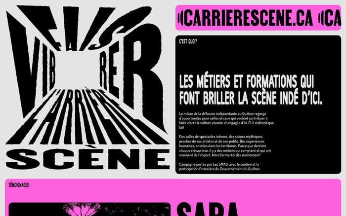Scenes de Musique Alternatives du Quebec website preview