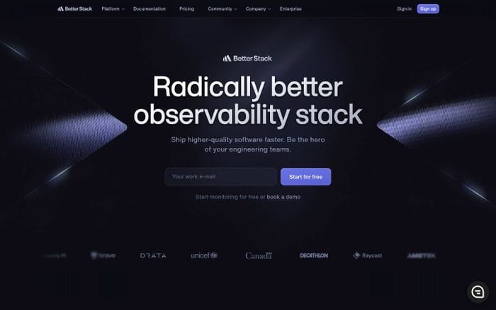 Better Stack website preview