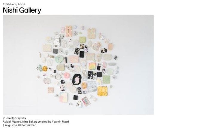 Nishigallery website preview