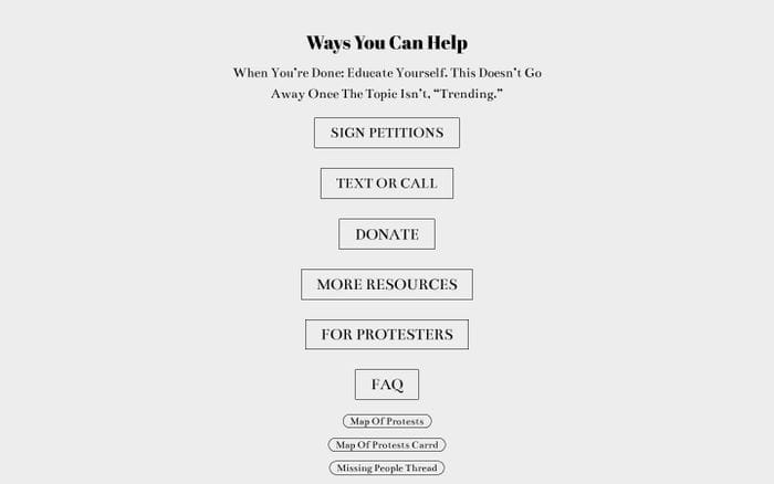 Ways To Help website preview