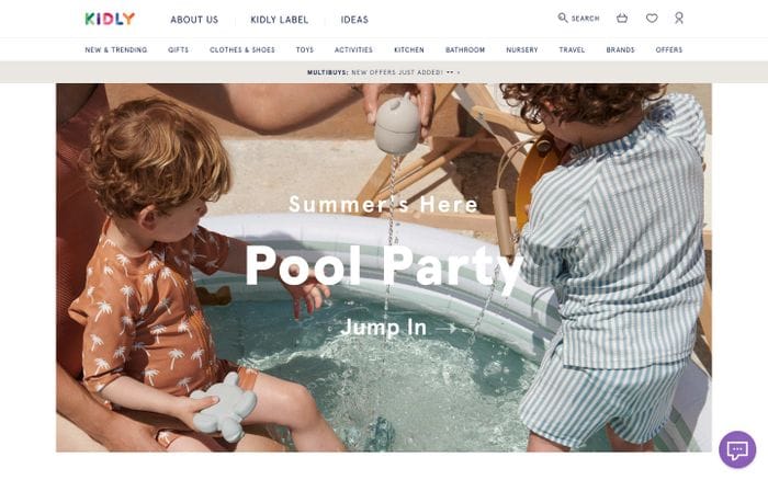 Kidly website preview