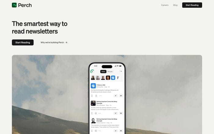 Perch website preview