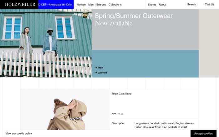 Holzweiler – Hang With Holzweiler website preview