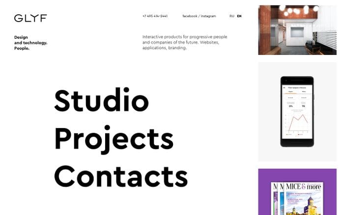 GLYF website preview
