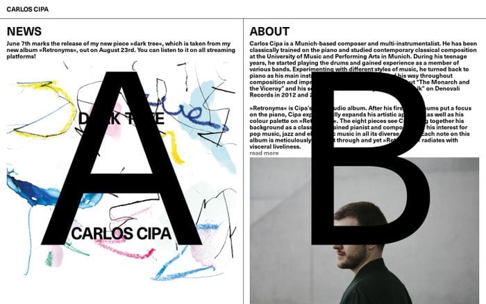 Carlos Cipa website preview
