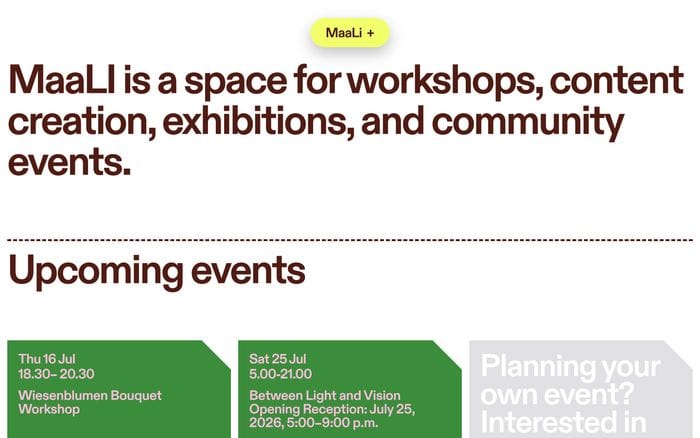 Maali website preview