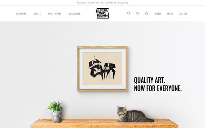 Floatingcanvas website preview