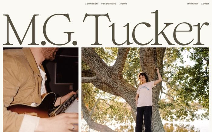 M.G. Tucker website preview