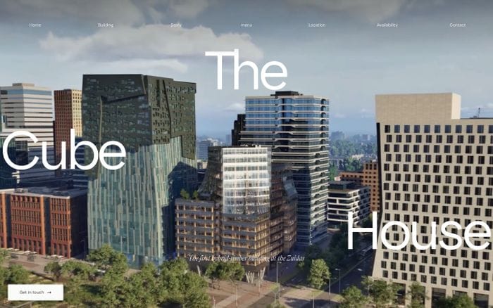 The CubeHouse website preview