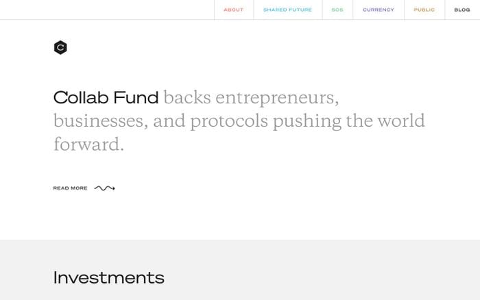 Collab Fund website preview