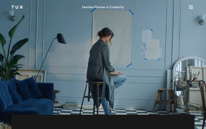 TUX | Fearless Partner in Creativity website preview