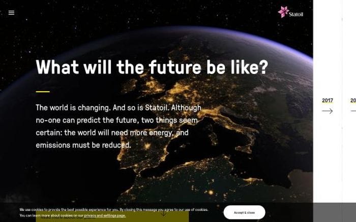 Statoil website preview