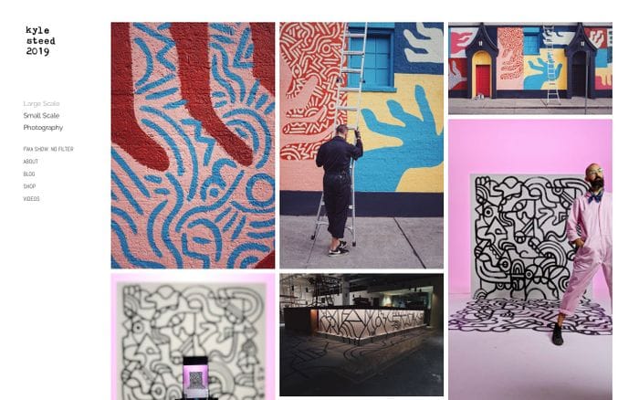 Kyle Steed // is an Artist website preview