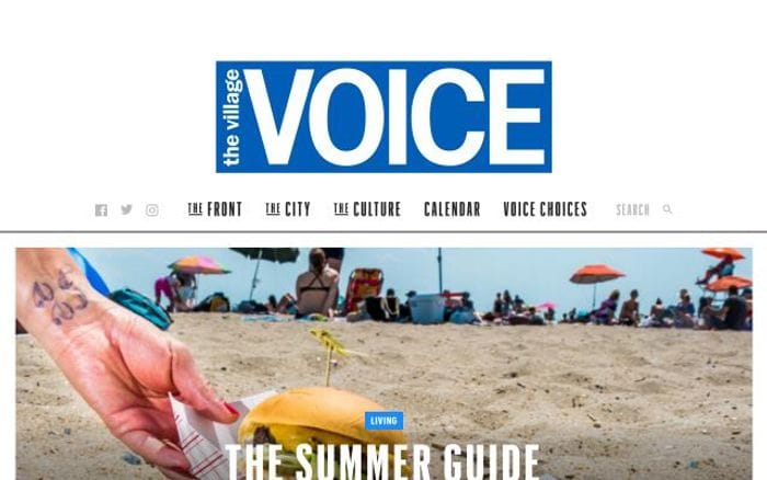 Villagevoice website preview