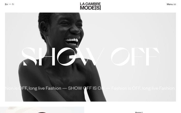 La Cambre Modes website preview
