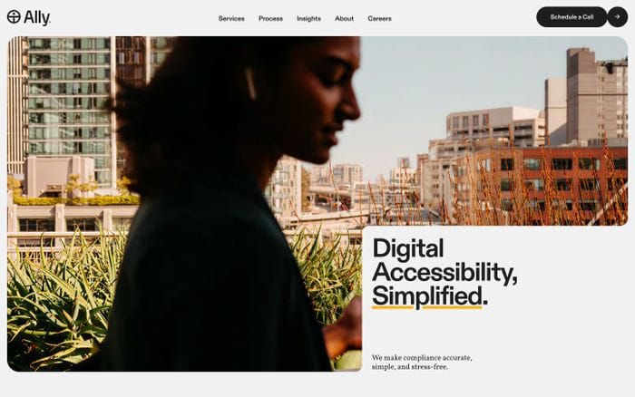 Ally website preview