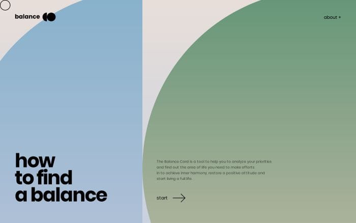 Balance website preview