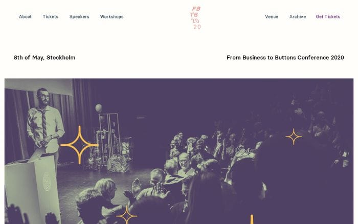 From Business to Buttons 2020 website preview