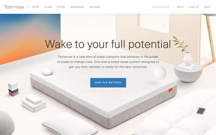 Tomorrowsleep website preview