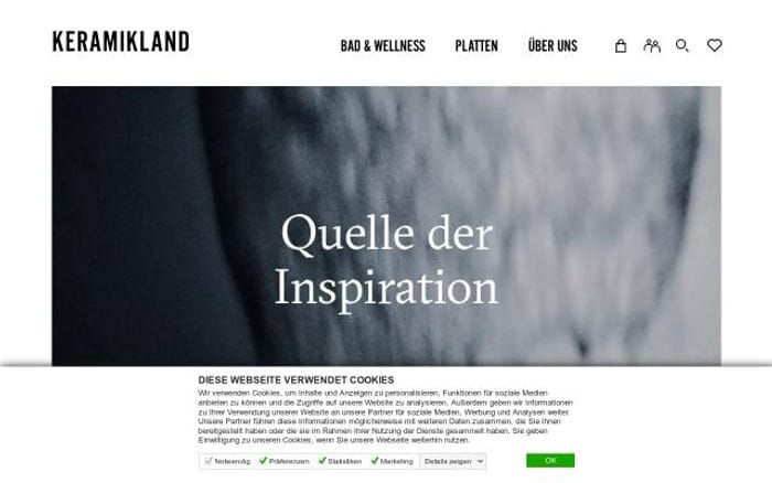 Keramikland website preview