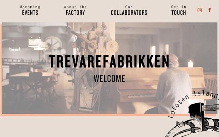 Trevarefabrikken website preview