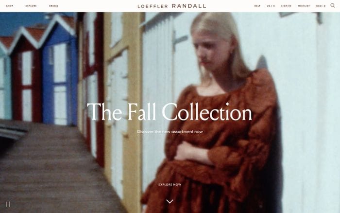 Loeffler Randall website preview