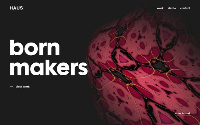 HAUS | Maker of Things for Screens website preview
