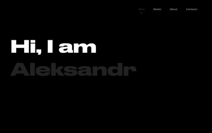 Aleksandr – Digital ui/ux designer website preview