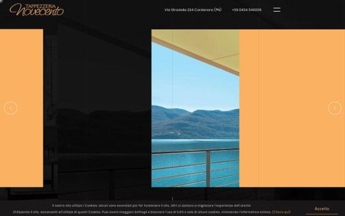 Tappezzerianovecento website preview