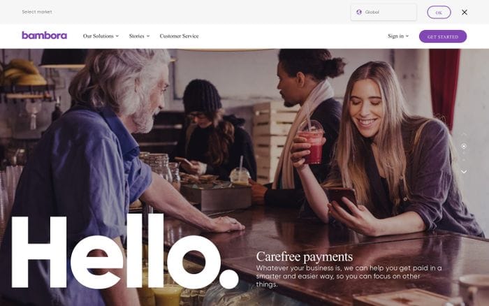 Payment solutions for your business - easy and fast | Bambora website preview