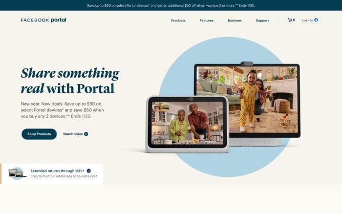 Portal from Facebook website preview