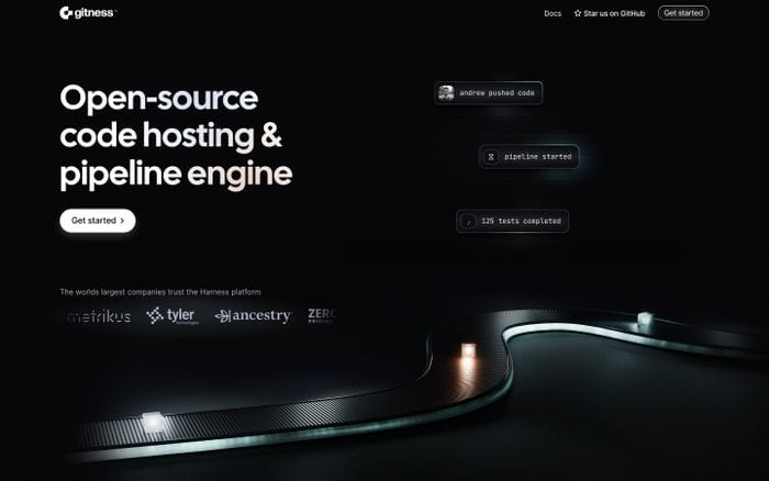 Gitness website preview