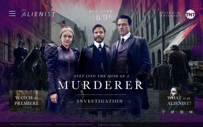 Thealienist website preview