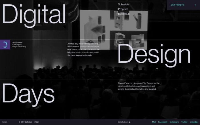 Digital Design Days website preview