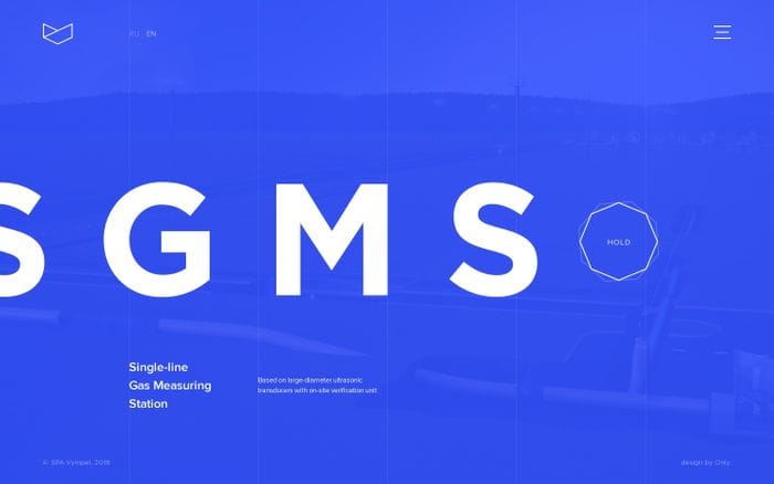 Single-line Gas Metring Station website preview