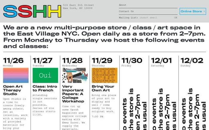 Sshh website preview