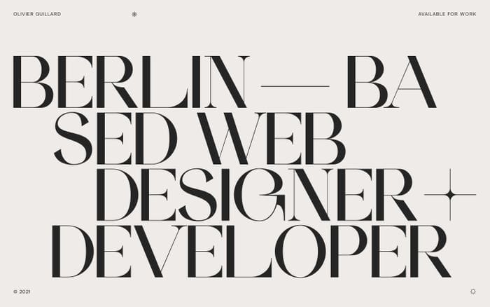 Olivier Guillard website preview