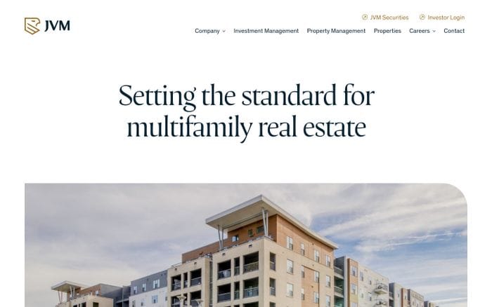 JVM realty website preview